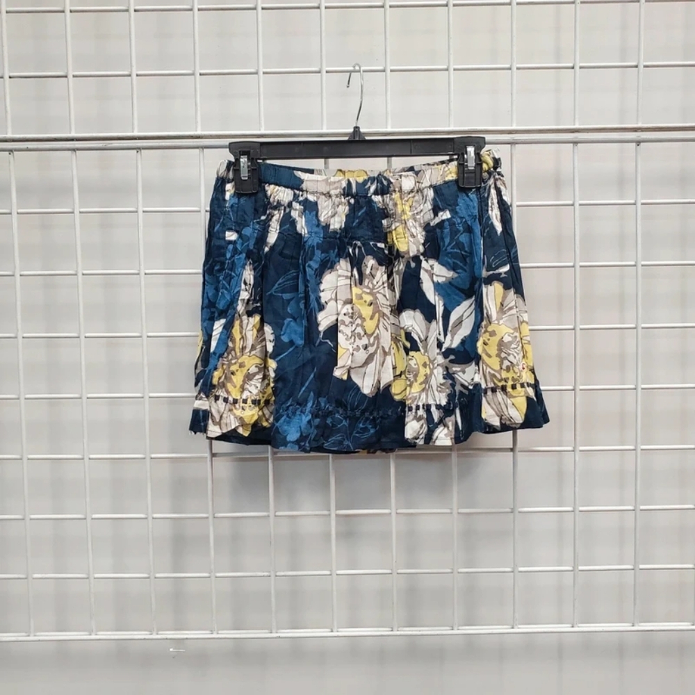 Floral Blue and Yellow Women's Skirt